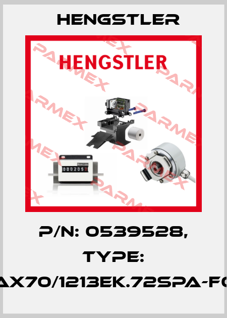 p/n: 0539528, Type: AX70/1213EK.72SPA-F0 Hengstler