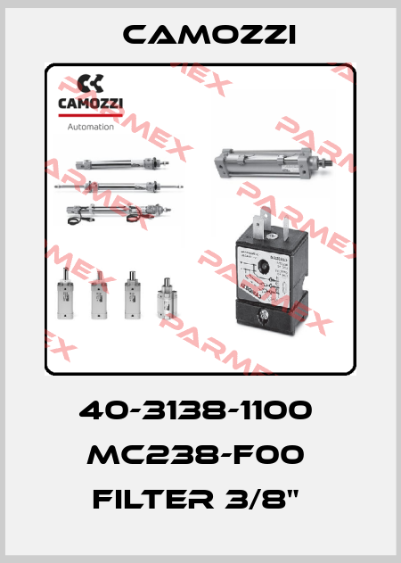 40-3138-1100  MC238-F00  FILTER 3/8"  Camozzi