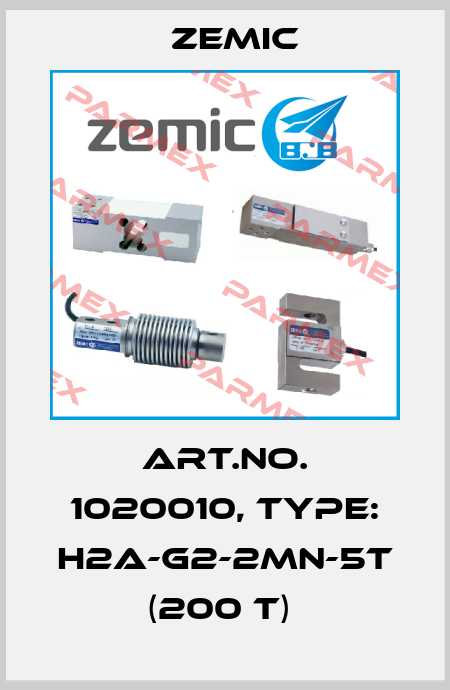 Art.No. 1020010, Type: H2A-G2-2MN-5T (200 t)  ZEMIC