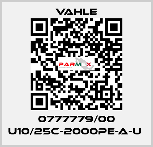 0777779/00 U10/25C-2000PE-A-U  Vahle