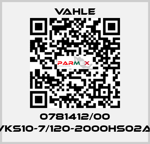 0781412/00 VKS10-7/120-2000HS02A  Vahle