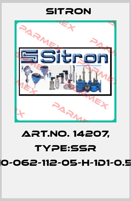Art.No. 14207, Type:SSR 01-10-062-112-05-H-1D1-0.5-J8  Sitron