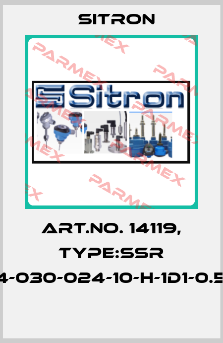 Art.No. 14119, Type:SSR 01-4-030-024-10-H-1D1-0.5-J8  Sitron