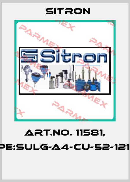Art.No. 11581, Type:SULG-A4-CU-52-1210-2  Sitron