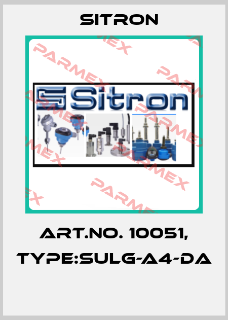 Art.No. 10051, Type:SULG-A4-DA  Sitron