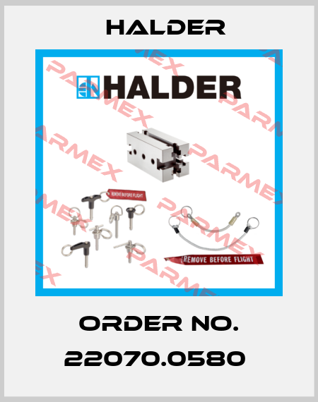 Order No. 22070.0580  Halder