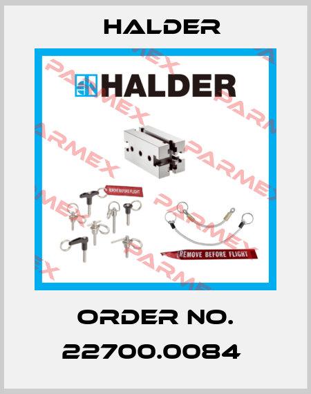 Order No. 22700.0084  Halder