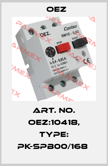 Art. No. OEZ:10418, Type: PK-SPB00/168  OEZ