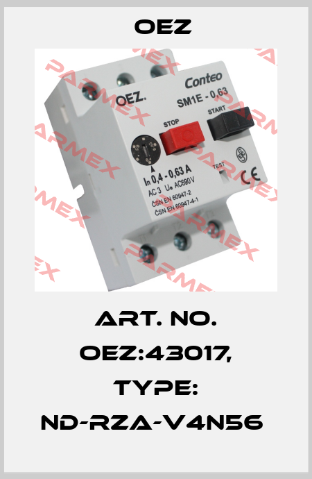 Art. No. OEZ:43017, Type: ND-RZA-V4N56  OEZ