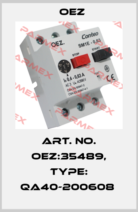 Art. No. OEZ:35489, Type: QA40-200608  OEZ