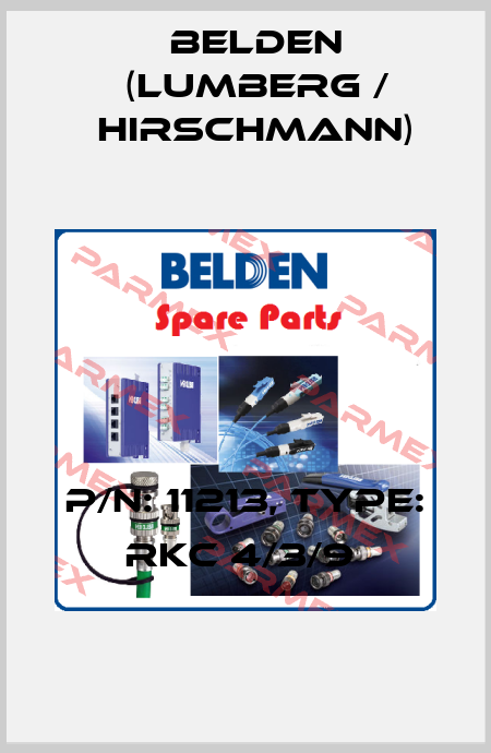 P/N: 11213, Type: RKC 4/3/9  Belden (Lumberg / Hirschmann)