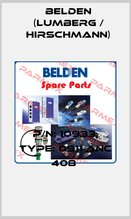 P/N: 10933, Type: 0911 ANC 408  Belden (Lumberg / Hirschmann)