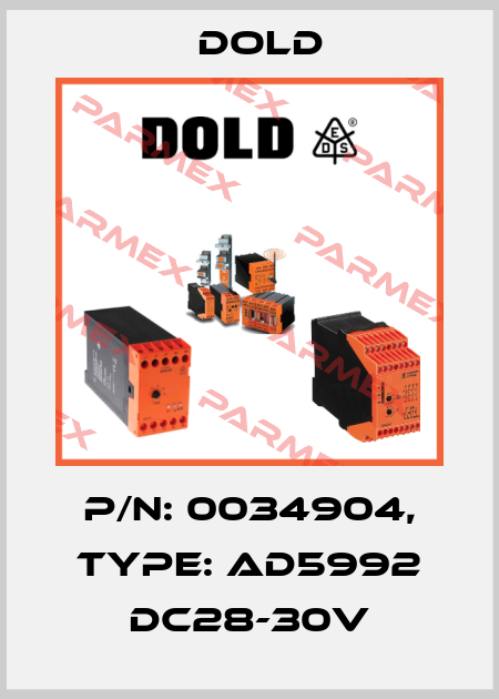 p/n: 0034904, Type: AD5992 DC28-30V Dold