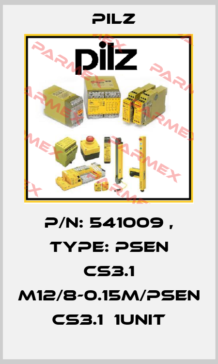 P/N: 541009 , Type: PSEN cs3.1 M12/8-0.15m/PSEN cs3.1  1Unit Pilz