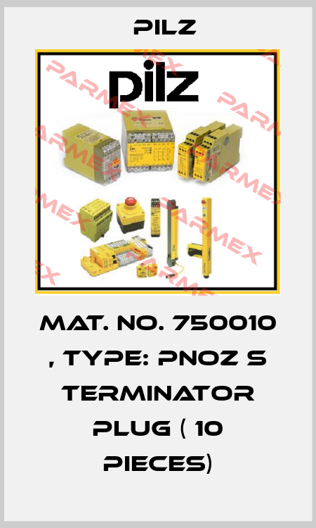 Mat. No. 750010 , Type: PNOZ s terminator plug ( 10 pieces) Pilz
