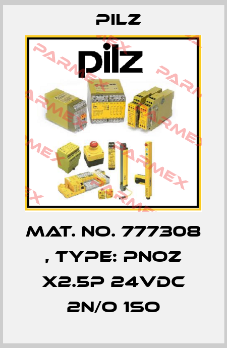 Mat. No. 777308 , Type: PNOZ X2.5P 24VDC 2n/o 1so Pilz