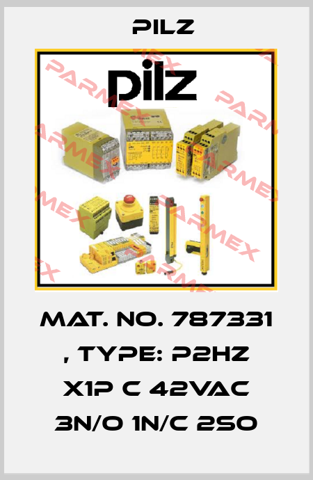 Mat. No. 787331 , Type: P2HZ X1P C 42VAC 3n/o 1n/c 2so Pilz