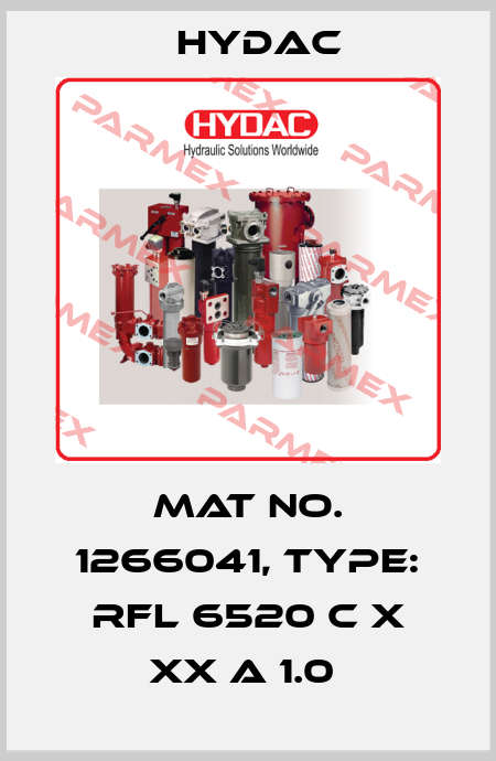 Mat No. 1266041, Type: RFL 6520 C X XX A 1.0  Hydac