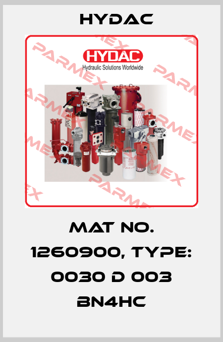 Mat No. 1260900, Type: 0030 D 003 BN4HC Hydac