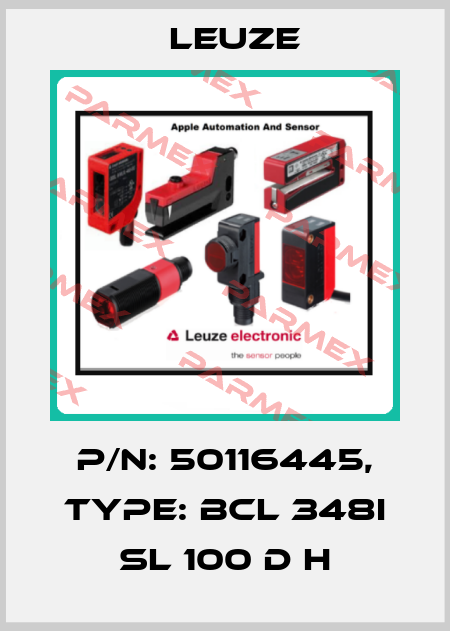 p/n: 50116445, Type: BCL 348i SL 100 D H Leuze