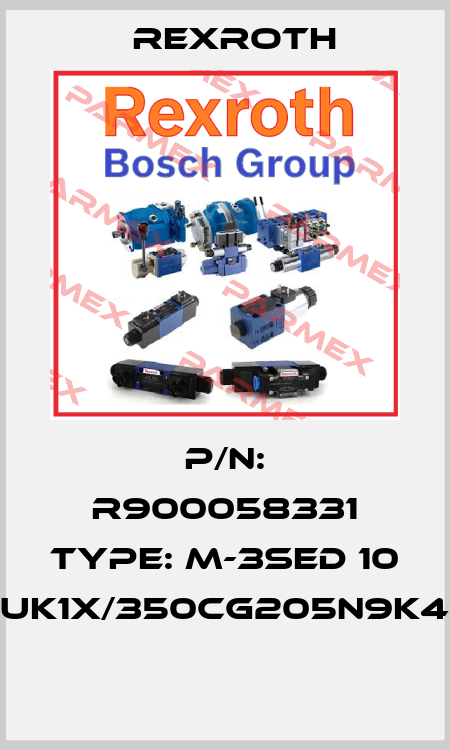 P/N: R900058331 Type: M-3SED 10 UK1X/350CG205N9K4  Rexroth