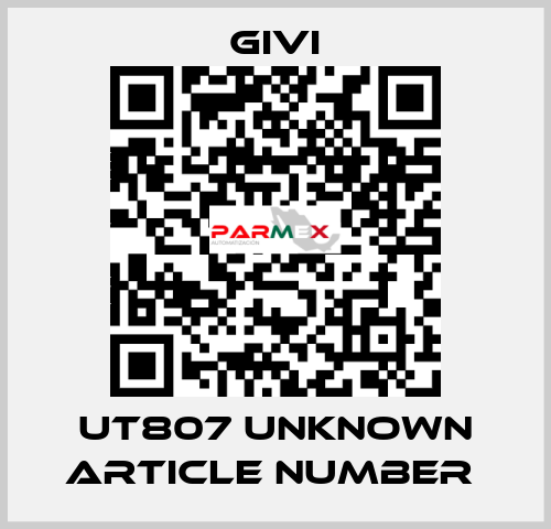 UT807 unknown article number  Givi