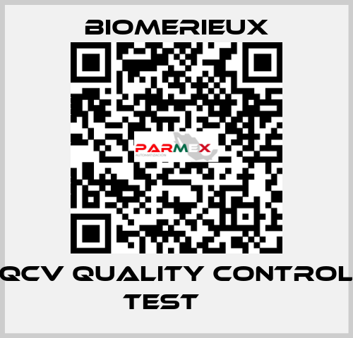 QCV quality control test     Biomerieux