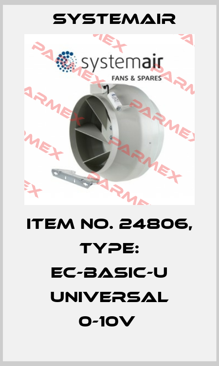 Item No. 24806, Type: EC-Basic-U universal 0-10V  Systemair