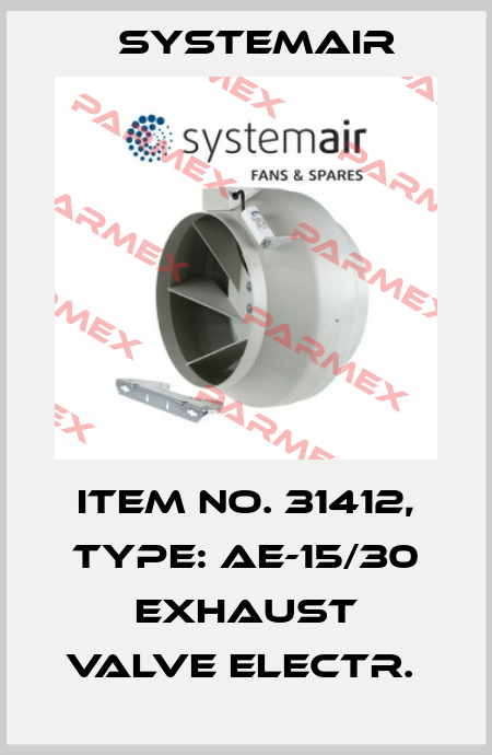 Item No. 31412, Type: AE-15/30 Exhaust valve electr.  Systemair
