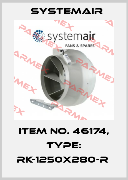 Item No. 46174, Type: RK-1250x280-R  Systemair