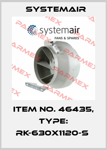 Item No. 46435, Type: RK-630x1120-S  Systemair