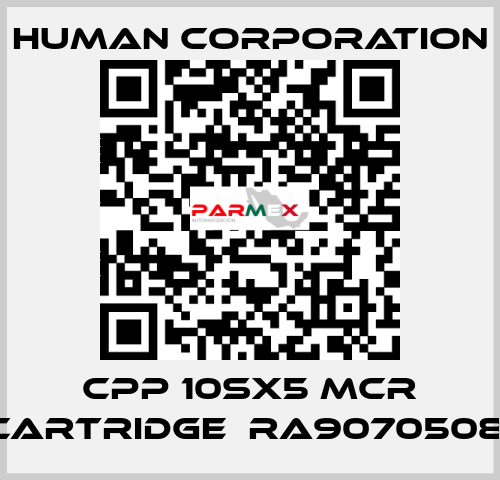 CPP 10SX5 MCR CARTRIDGE  RA9070508  Human Corporation