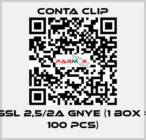 SSL 2,5/2A GNYE (1 box = 100 pcs) Conta Clip