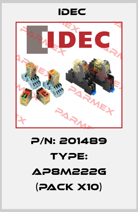 P/N: 201489 Type: AP8M222G (pack x10) Idec