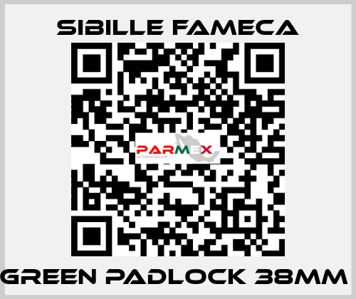 GREEN PADLOCK 38MM  Sibille Fameca