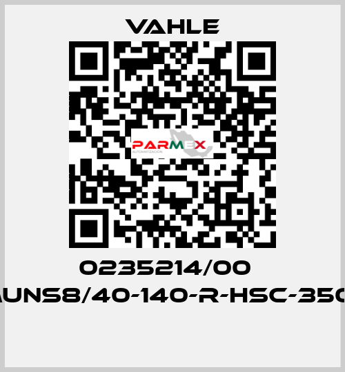 0235214/00    UE-MUNS8/40-140-R-HSC-350(375)  Vahle