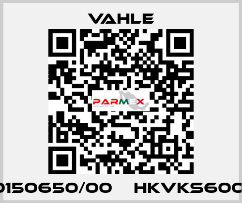 0150650/00    HKVKS600  Vahle