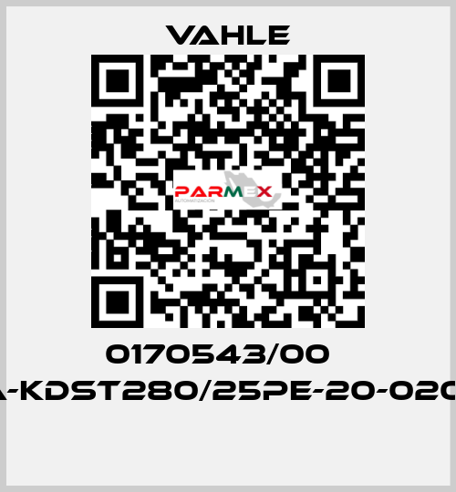 0170543/00    SA-KDST280/25PE-20-02000  Vahle