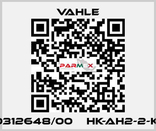 0312648/00    HK-AH2-2-K  Vahle