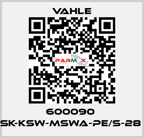 600090  SK-KSW-MSWA-PE/S-28  Vahle