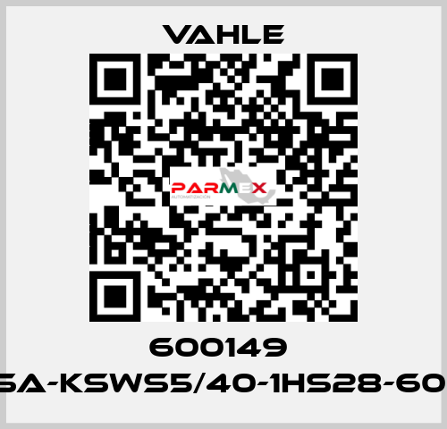 600149  SA-KSWS5/40-1HS28-60  Vahle