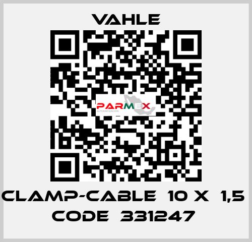 Clamp-cable  10 X  1,5  CODE  331247  Vahle