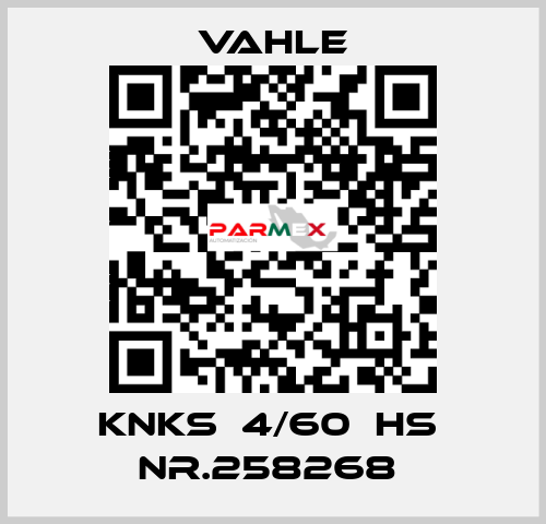 KNKS  4/60  HS  Nr.258268  Vahle