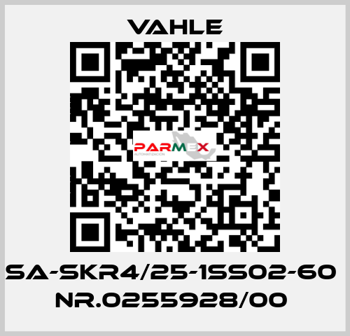 SA-SKR4/25-1SS02-60  NR.0255928/00  Vahle