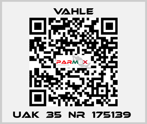 UAK  35  NR：175139  Vahle