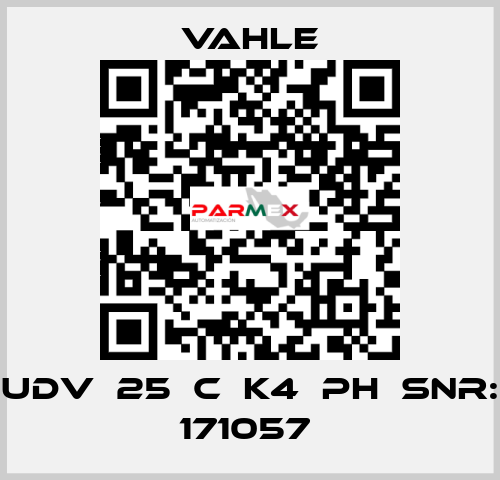 UDV  25  C  K4  PH  Snr: 171057  Vahle