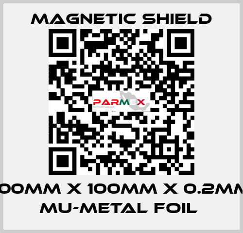 100mm x 100mm x 0.2mm Mu-metal Foil  Magnetic Shield