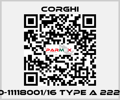 0-11118001/16 Type A 222  Corghi