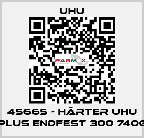 45665 - Härter Uhu Plus Endfest 300 740g UHU