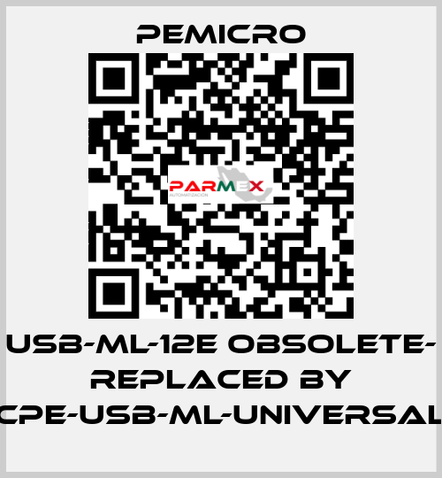 USB-ML-12E OBSOLETE- REPLACED BY CPE-USB-ML-UNIVERSAL PEmicro